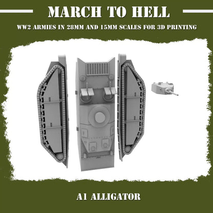WW2 UNITES STATES MARINES (USM) A1 ALLIGATOR | 3DBreed 15mm Wargaming Miniatures