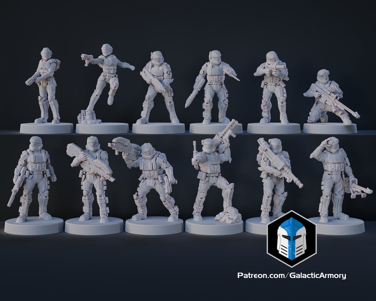 ODST Drop Troops |Galactic Armory 32mm SCI-FI Wargaming Miniatures Role Playing Miniatures