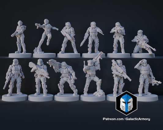 ODST Drop Troops |Galactic Armory 32mm SCI-FI Wargaming Miniatures Role Playing Miniatures