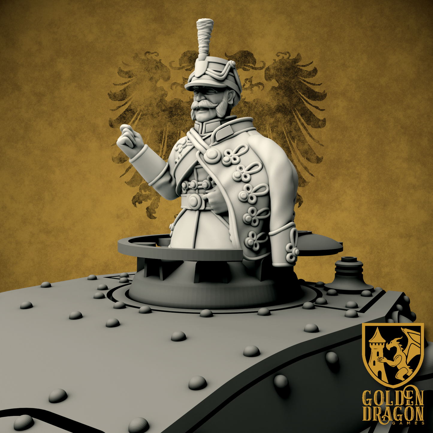 Holy Roman Empire Baron Lajos Dolman de Szolnok | Golden Dragon Games Weird WW2 Role Playing Miniatures