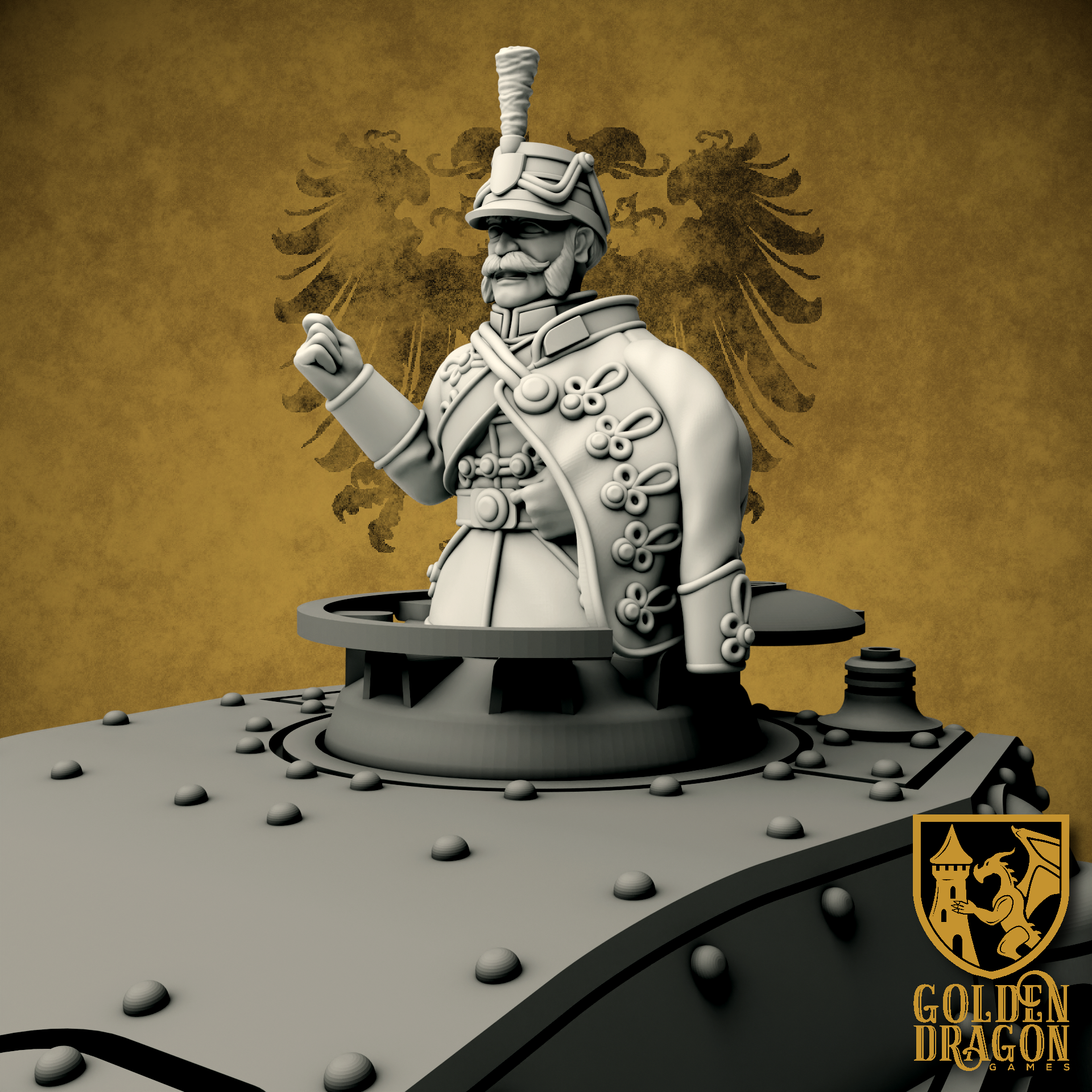 Holy Roman Empire Baron Lajos Dolman de Szolnok | Golden Dragon Games Weird WW2 Role Playing Miniatures
