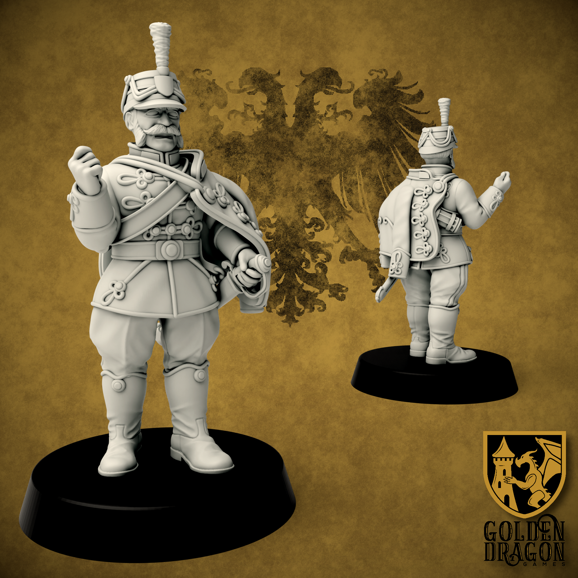Holy Roman Empire Baron Lajos Dolman de Szolnok | Golden Dragon Games Weird WW2 Role Playing Miniatures