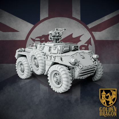 British Empire Armored Car Mk. II ’Bedivere’ | Golden Dragon Games Weird WW2 Role Playing Miniatures