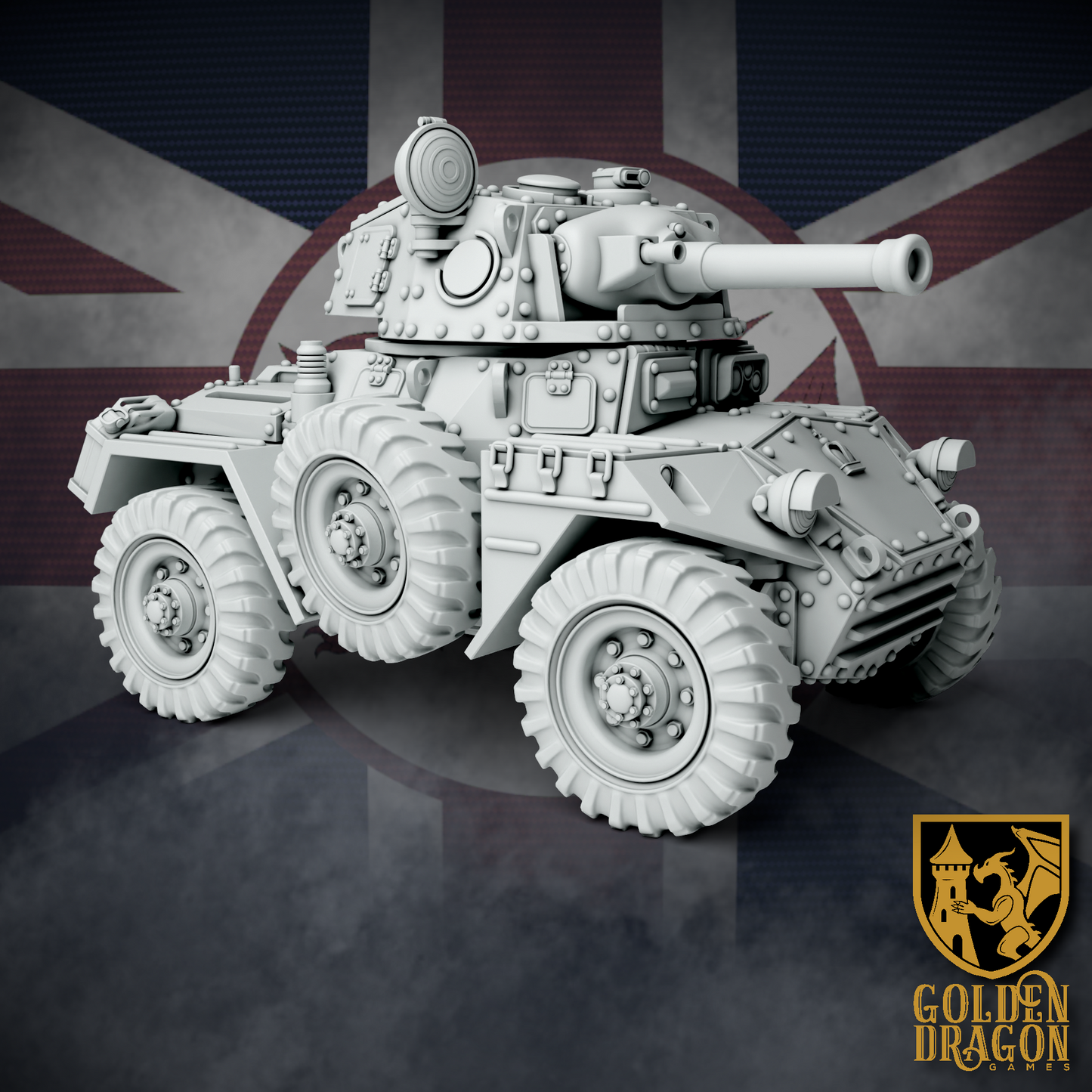British Empire Armored Car Mk. II ’Bedivere’ | Golden Dragon Games Weird WW2 Role Playing Miniatures