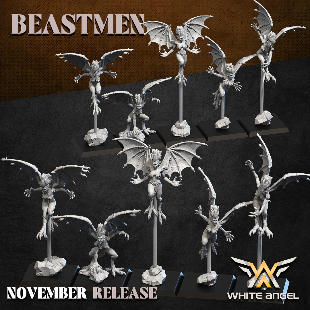 Beastmen Harpies | White Angel 28/32mm Fantasy Wargaming Miniatures
