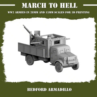 WW2 BRITISH ARMY BEDFORD ARMADILLO | 3DBreed 15mm Wargaming Miniatures