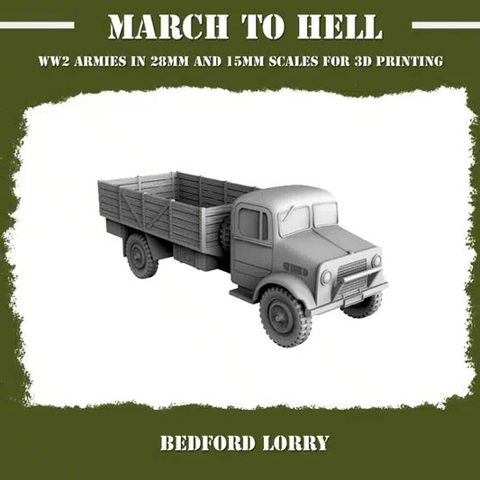 WW2 BRITISH ARMY BEDFORD LORRY | 3DBreed 15mm Wargaming Miniatures