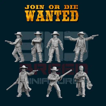 JOIN OR DIE WANTED BLAXPLOTATION | 3D Breed 28mm Wild West Wargaming Miniatures