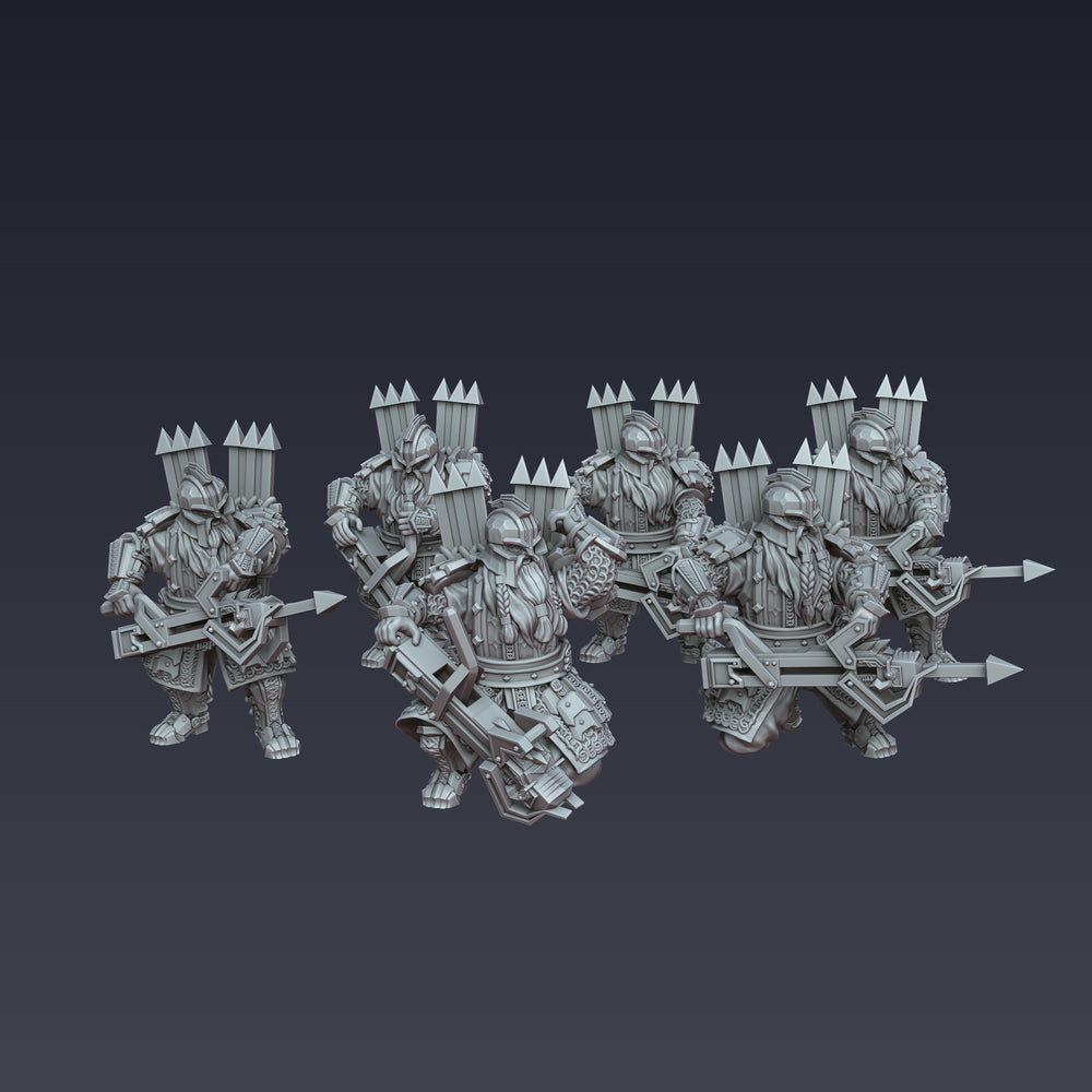 Iron Blooded Dwarf Crossbows | 25mm Fantasy Wargaming Miniatures