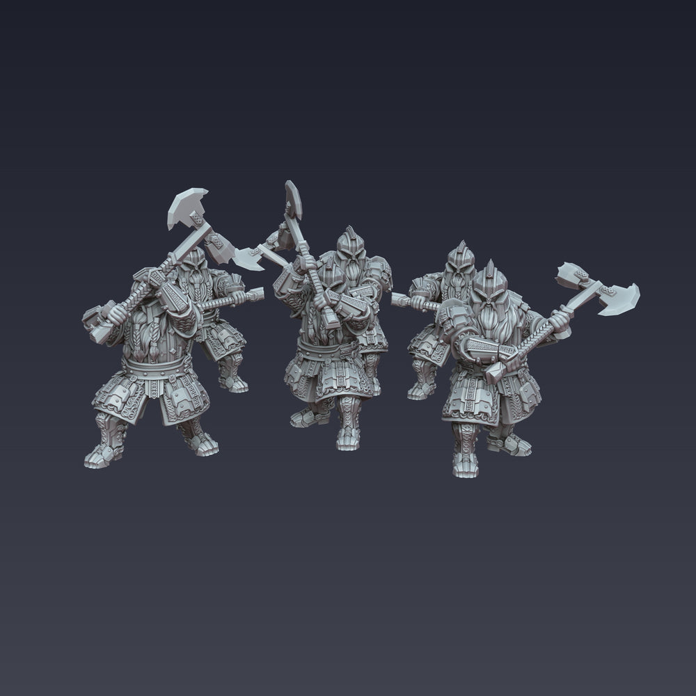 Iron Blooded Dwarf 2 Handed Weapons | 25mm Fantasy Wargaming Miniatures