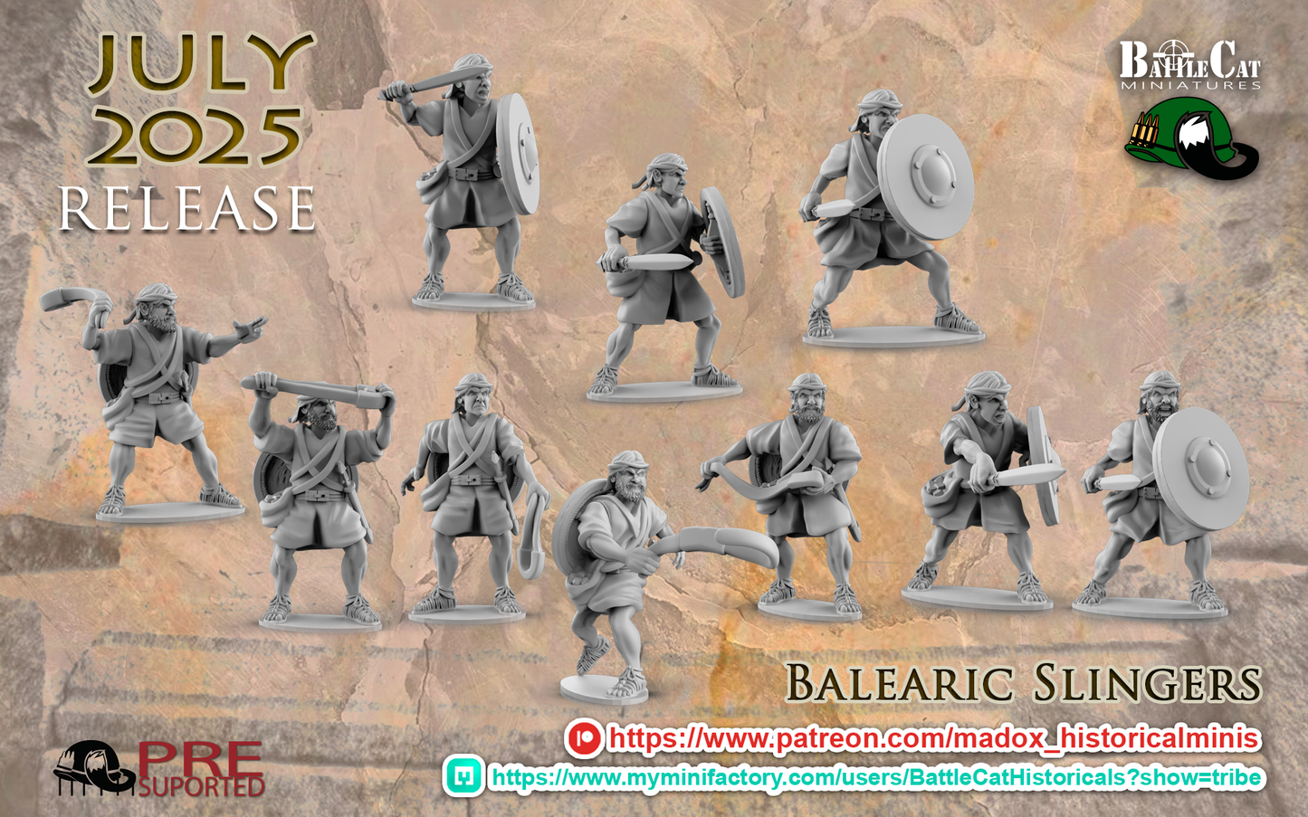Balearic Slingers | Battlecat 28mm Historical Wargaming Miniatures Role Playing Miniatures
