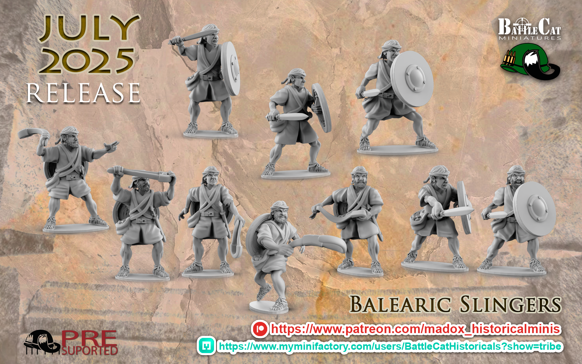 Balearic Slingers | Battlecat 28mm Historical Wargaming Miniatures Role Playing Miniatures