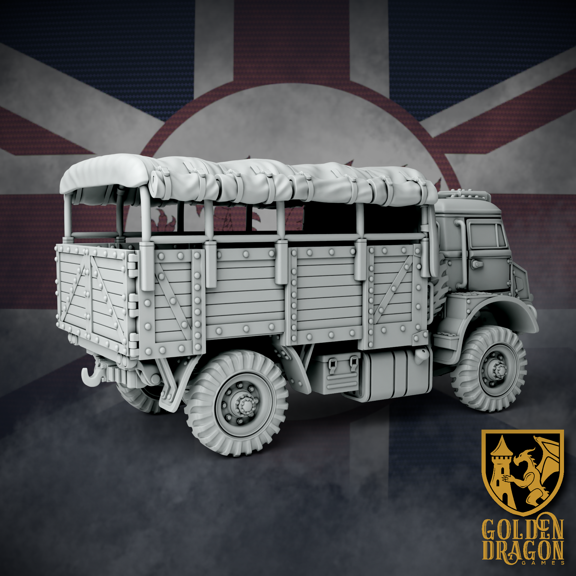 British Empire Bedford Utility Truck | Golden Dragon Games Weird WW2 Role Playing Miniatures