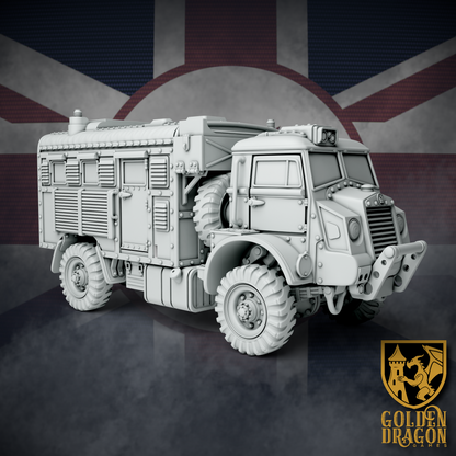 British Empire Bedford Utility Truck | Golden Dragon Games Weird WW2 Role Playing Miniatures