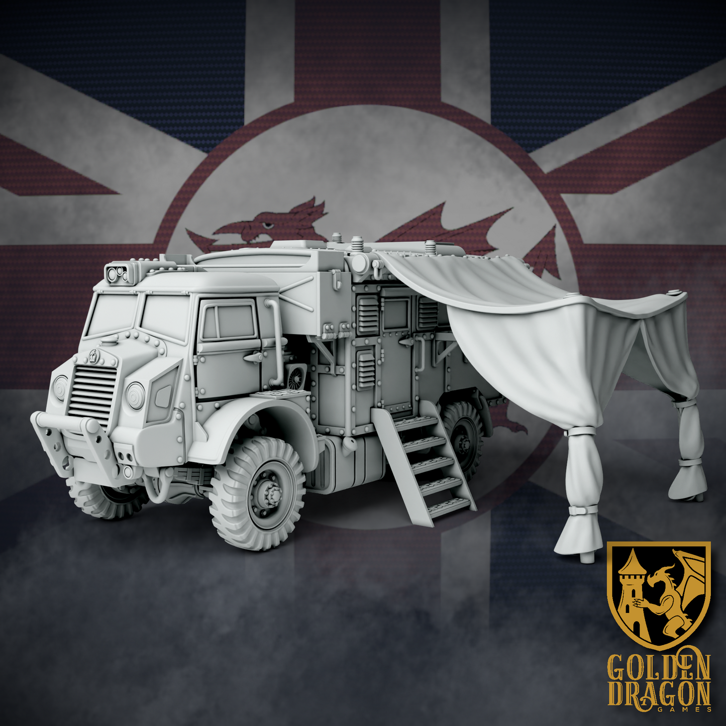 British Empire Bedford Utility Truck | Golden Dragon Games Weird WW2 Role Playing Miniatures