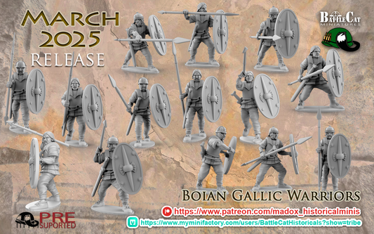 Gallic Boian Warriors | Battlecat 28mm Historical Wargaming Miniatures Role Playing Miniatures