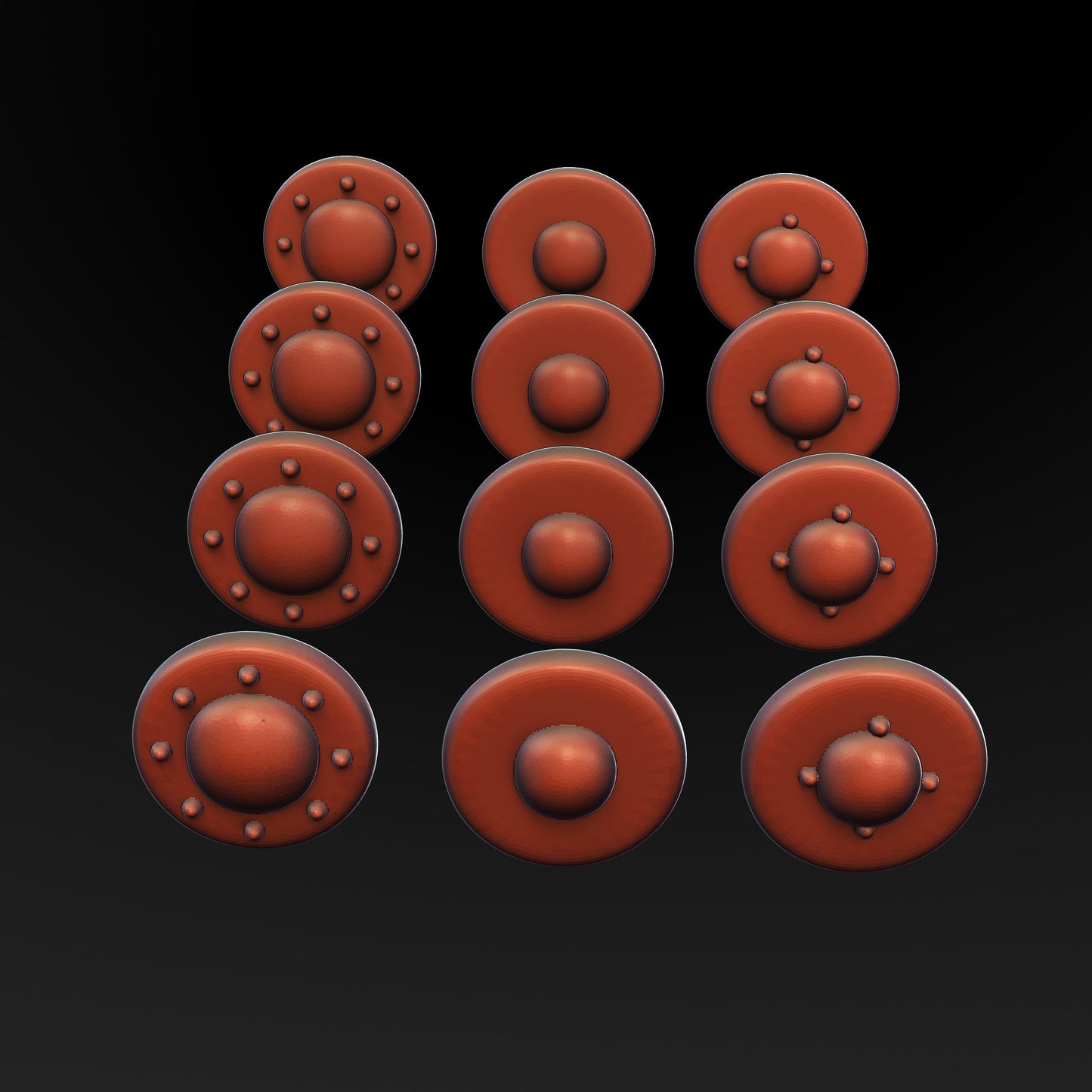 Medieval Shields Pack - Bucklers | 3DBreed 15mm Wargaming Miniatures Role Playing Miniatures