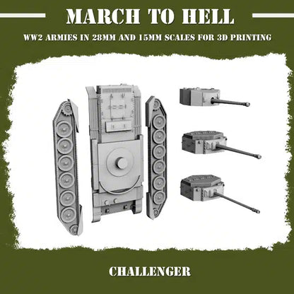 WW2 BRITISH ARMY CHALLENGER | 3DBreed 15mm Wargaming Miniatures
