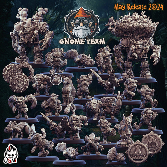Steampunk Gnomes Fantasy Football Team | Ugni Miniatures Role Playing Miniatures
