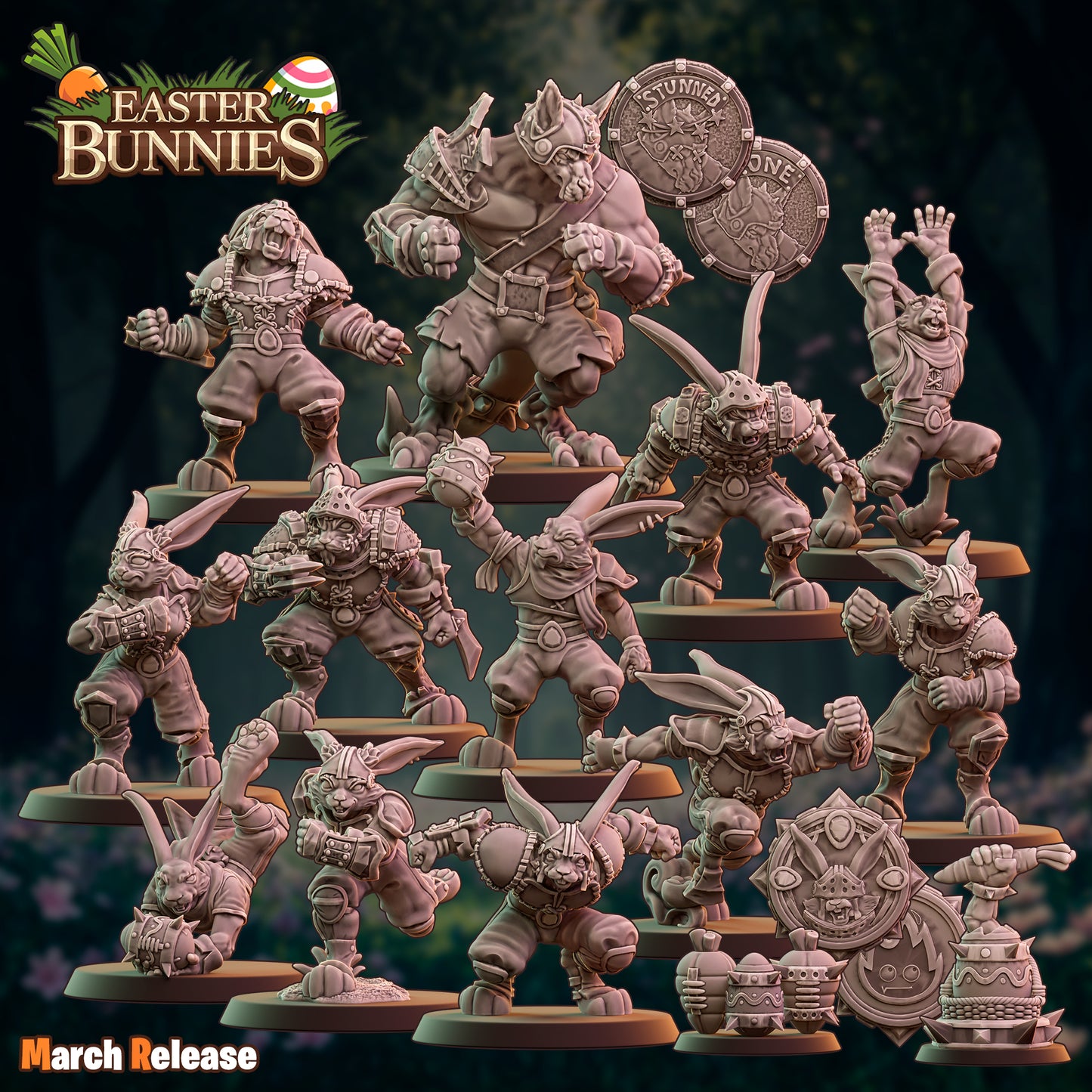 Easter Bunnies Fantasy Football Team | Ugni Miniatures