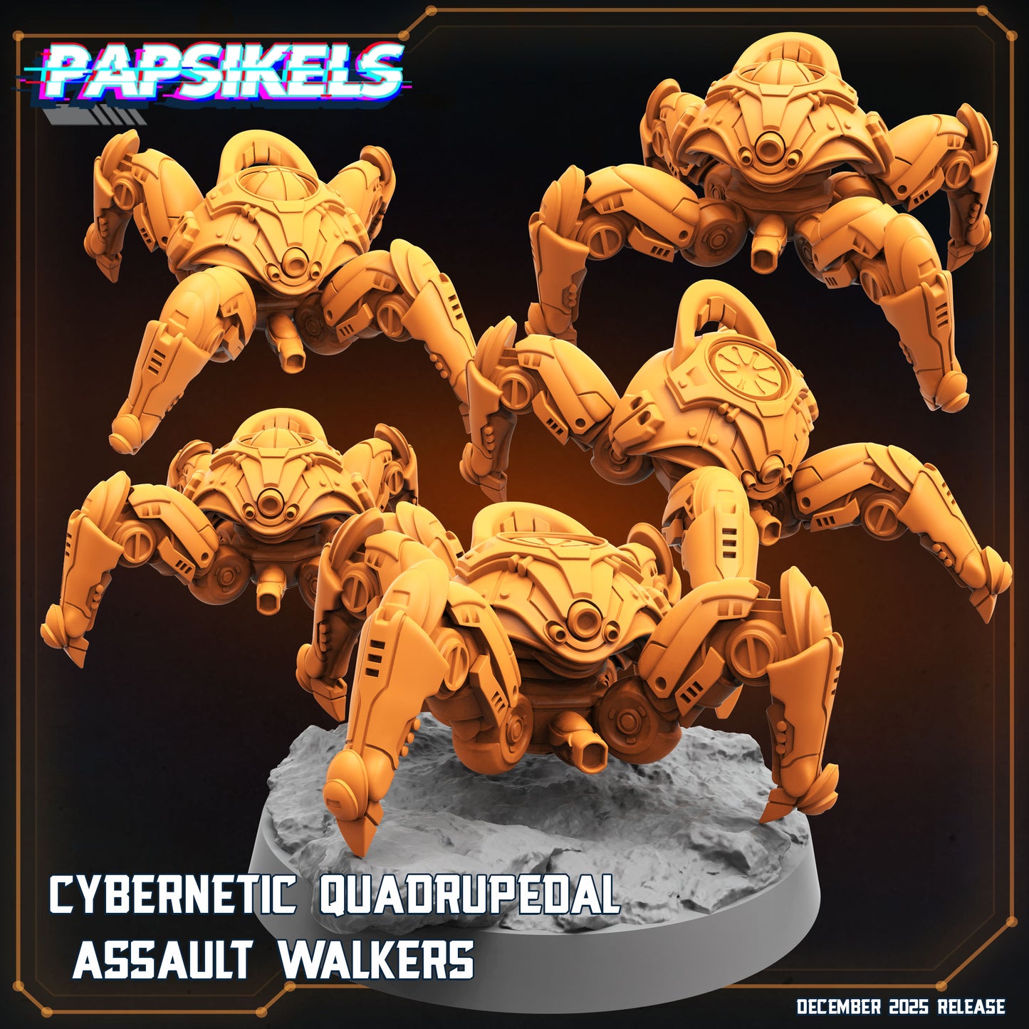 Sapients Assault Walkers | Papsikels 32mm Sci Fi Miniatures