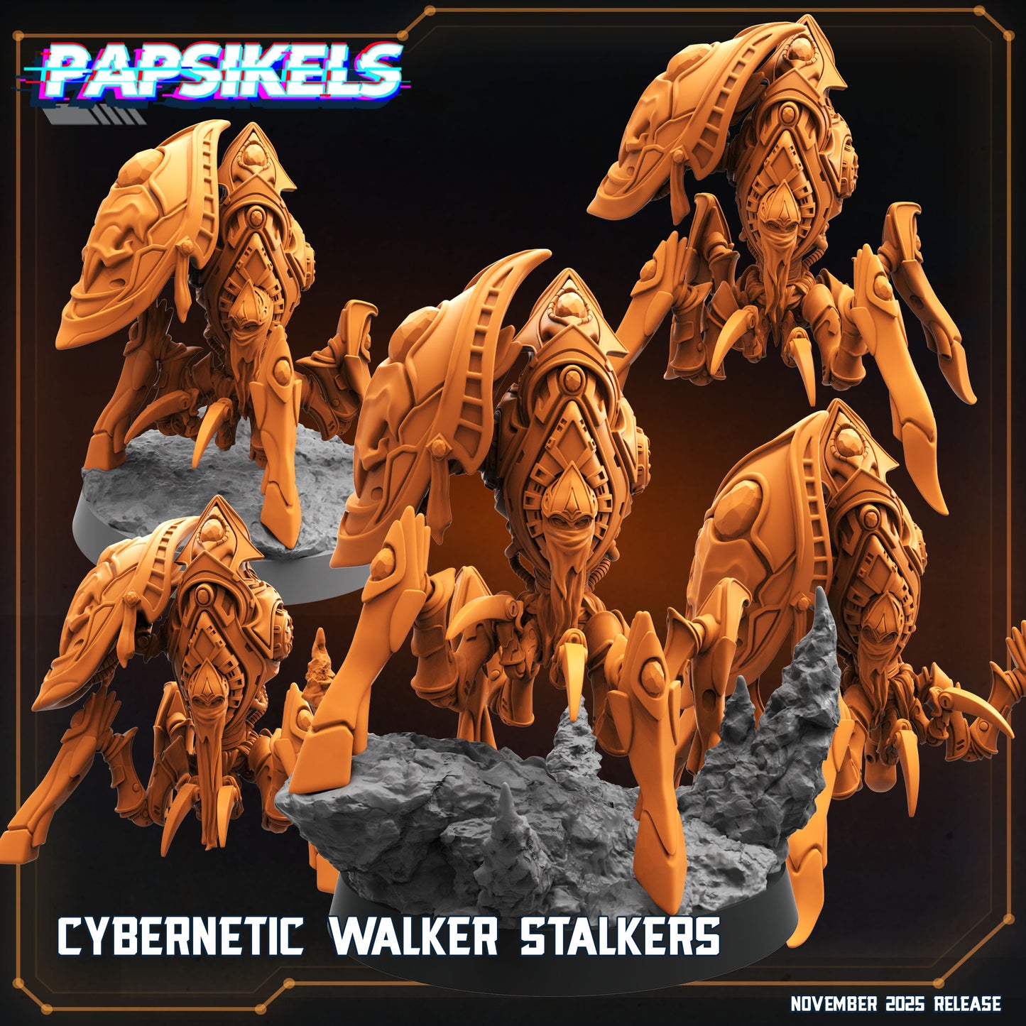 Sapients Walker Stalkers | Papsikels 32mm Sci Fi Miniatures