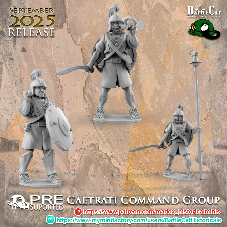Iberian Caetrati Command Group | Battlecat 28mm Historical Wargaming Miniatures Role Playing Miniatures