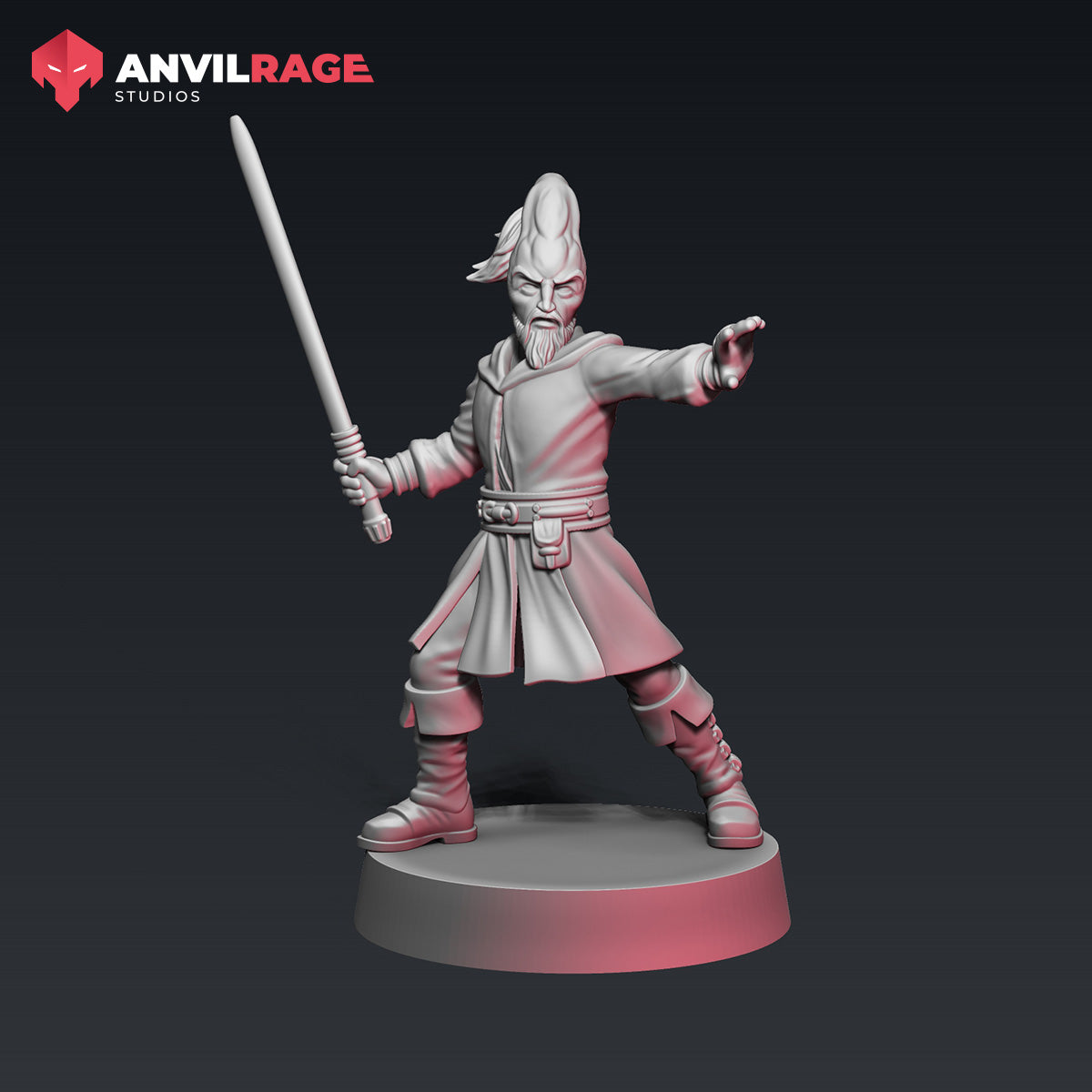 Calm Strategist | Anvilrage Galactic SciFi Miniatures 32mm 1/47 Legion Scale Role Playing Miniatures