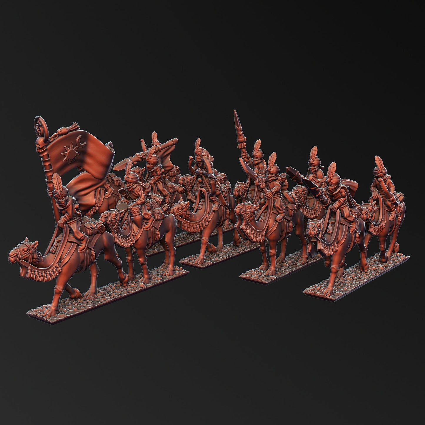 Araby Camelry Unit | Greenskin Miniatures 10Mm Fantasy Wargaming Role Playing