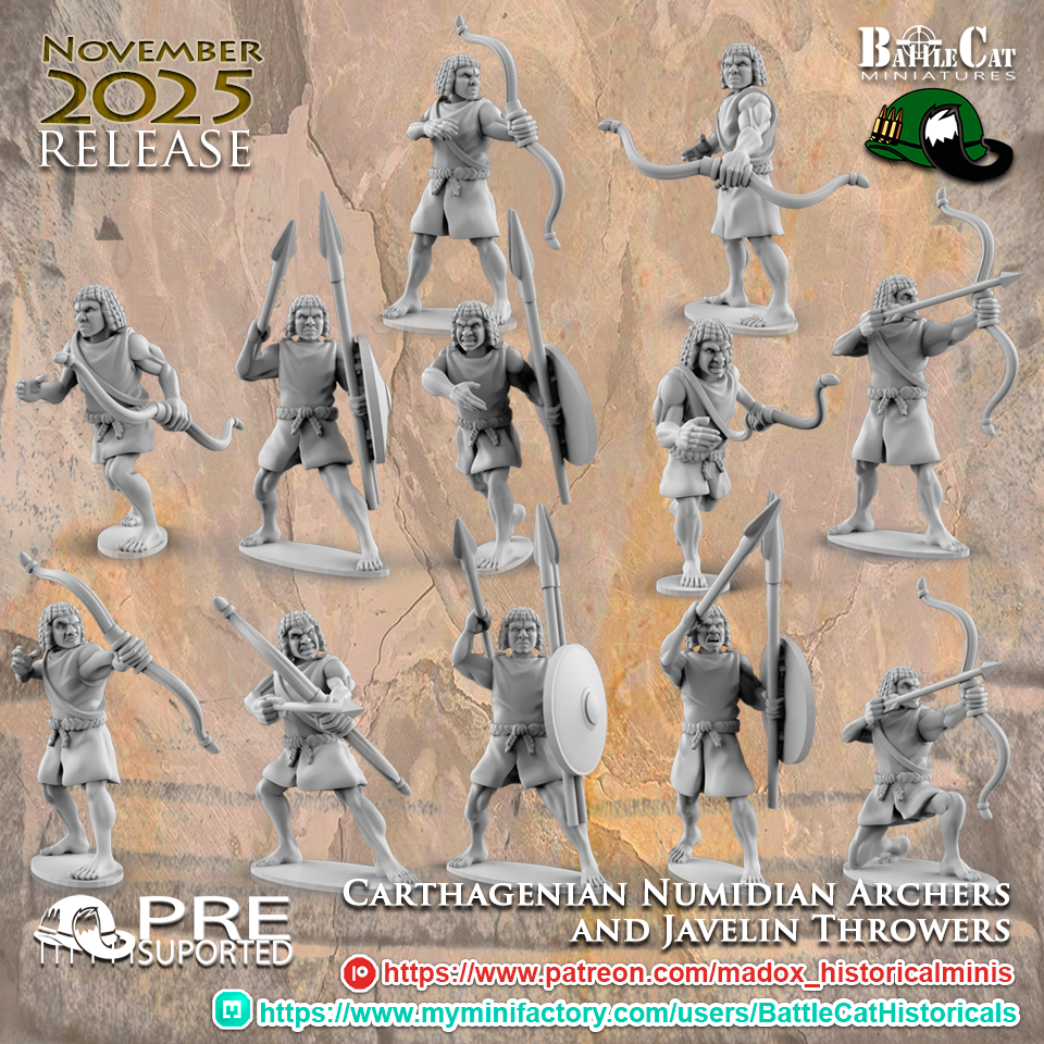 Numidian Missile Troops | Battlecat 28mm Historical Wargaming Miniatures Role Playing Miniatures