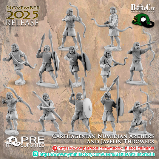 Numidian Missile Troops | Battlecat 28mm Historical Wargaming Miniatures Role Playing Miniatures
