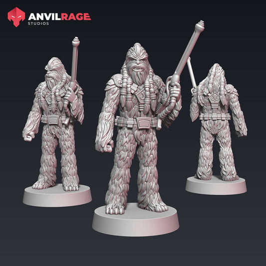 Furry Chieftain Classic | Anvilrage Galactic SciFi Miniatures 32mm 1/47 Legion Scale Role Playing Miniatures