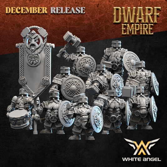 Dwarf Empire Elite Unit | White Angel 28/32mm Fantasy Wargaming Miniatures