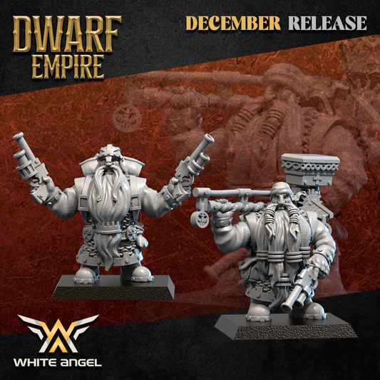 Dwarf Empire Engineers | White Angel 28/32mm Fantasy Wargaming Miniatures