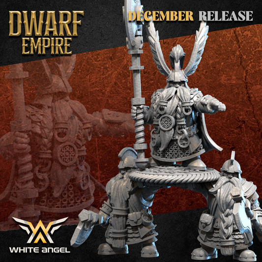 Dwarf Empire King | White Angel 28/32mm Fantasy Wargaming Miniatures
