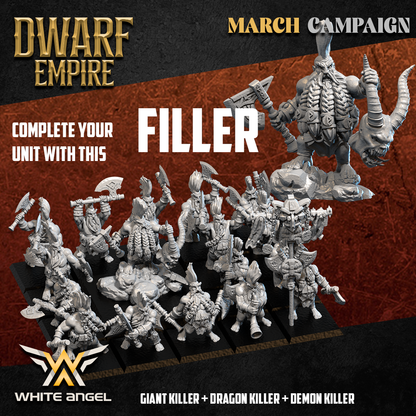 Dwarf Empire Demon Killer | White Angel 28/32mm Fantasy Wargaming Miniatures