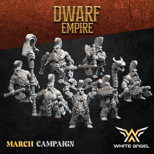 Dwarf Empire Dragon Killers | White Angel 28/32mm Fantasy Wargaming Miniatures