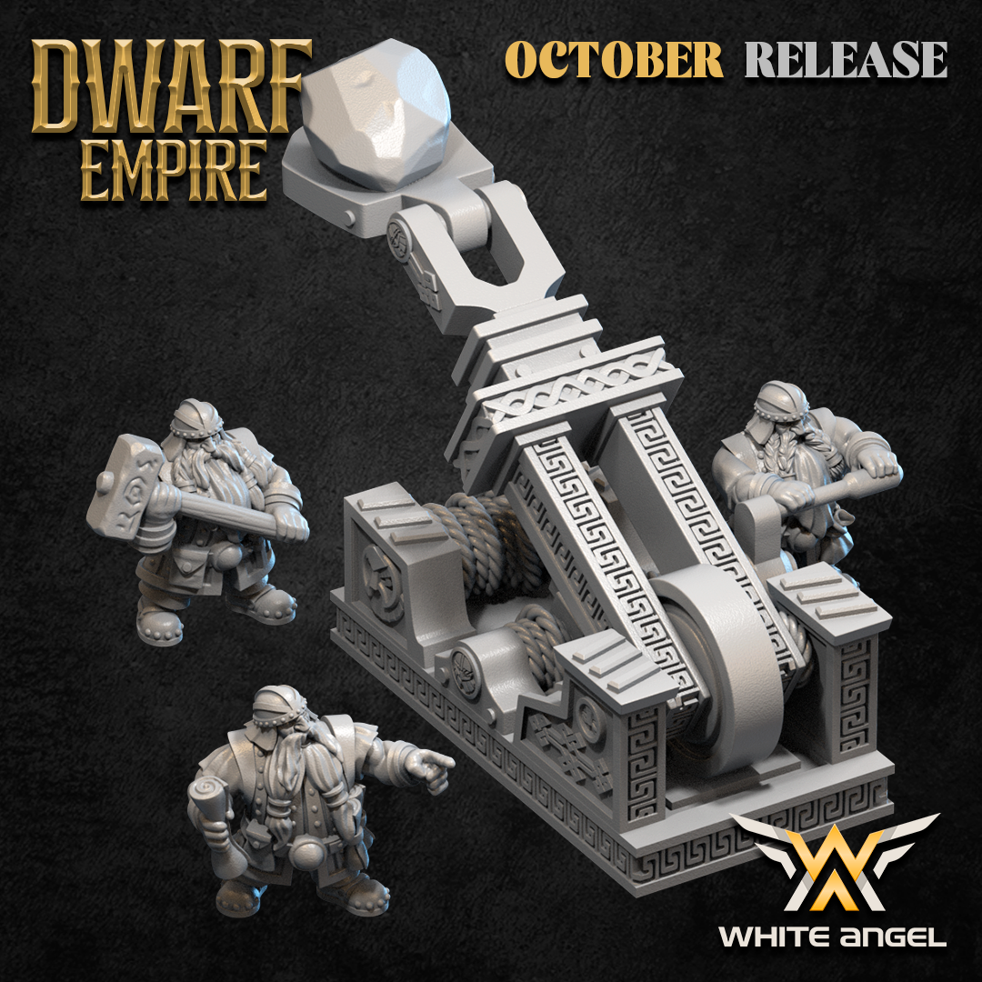 Dwarf Empire Catapault | White Angel 28/32mm Fantasy Wargaming Miniatures Role Playing Miniatures