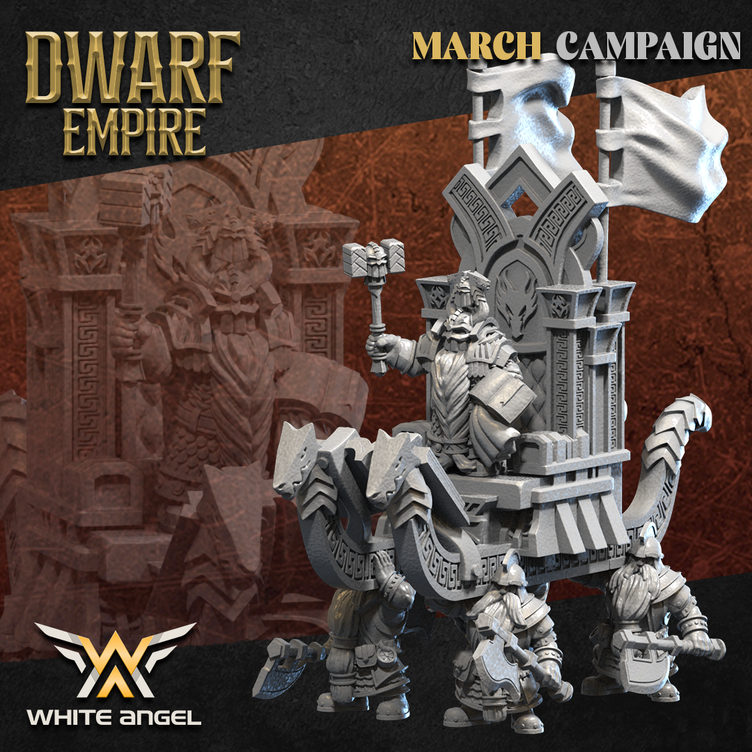 Dwarf Empire Emperor | White Angel 28/32mm Fantasy Wargaming Miniatures
