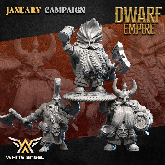 Dwarf Empire Dwarf Party | White Angel 28/32mm Fantasy Wargaming Miniatures