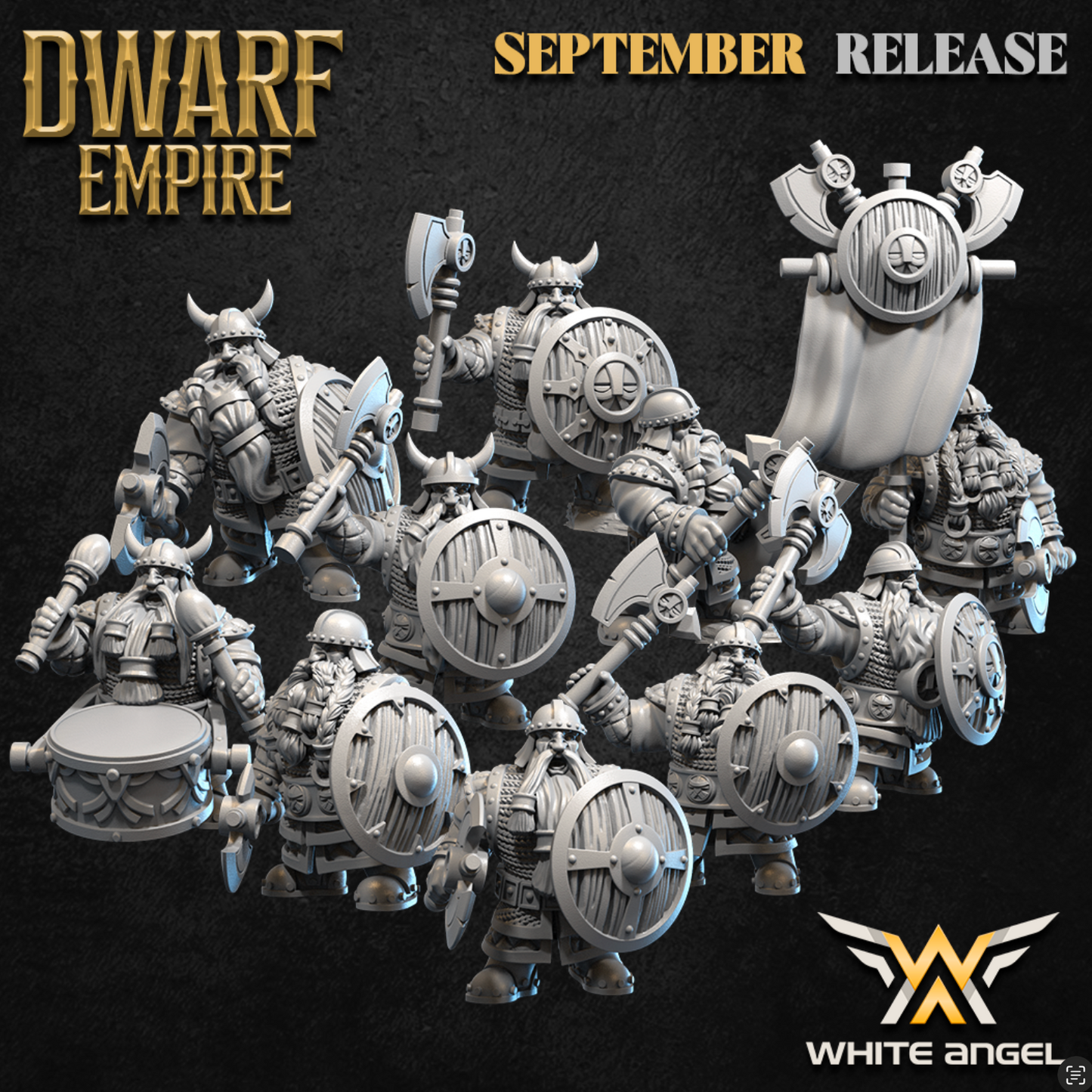 Dwarf Empire Warriors | White Angel 28/32mm Fantasy Wargaming Miniatures