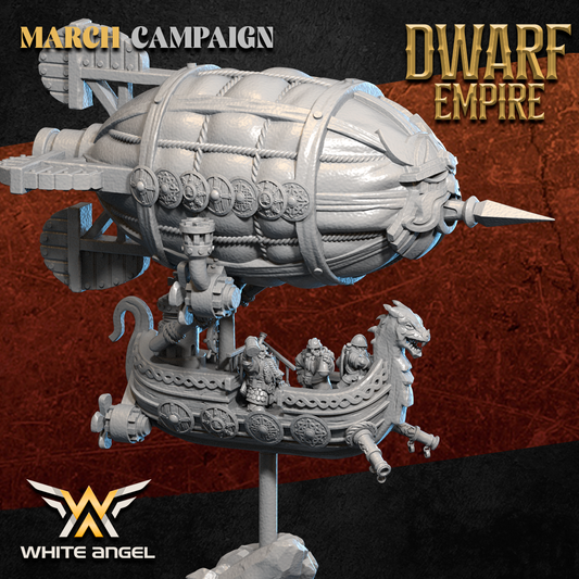 Dwarf Empire Zeppelin | White Angel 28/32mm Fantasy Wargaming Miniatures