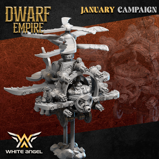 Dwarf Empire Great Gyro | White Angel 28/32mm Fantasy Wargaming Miniatures