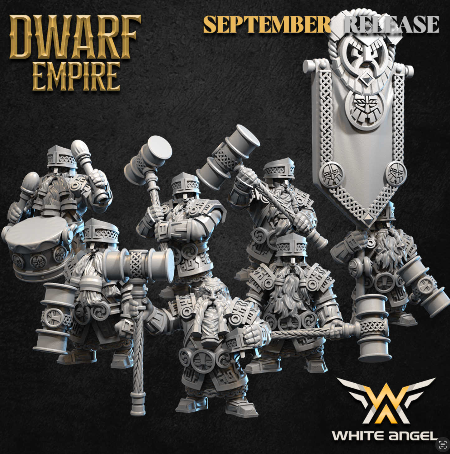 Dwarf Empire Iron Hammers | White Angel 28/32mm Fantasy Wargaming Miniatures