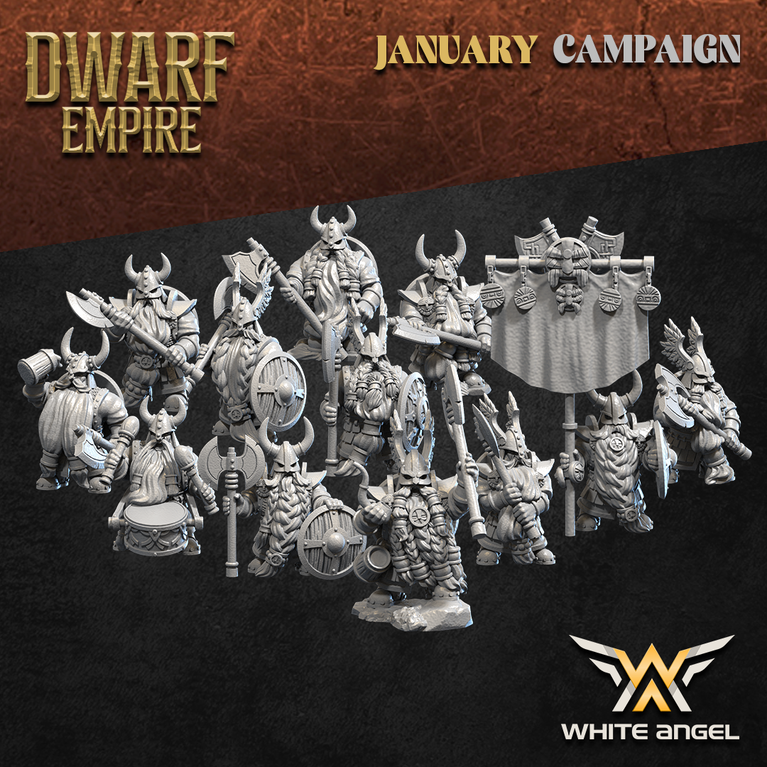 Dwarf Empire Master Beards | White Angel 28/32mm Fantasy Wargaming Miniatures