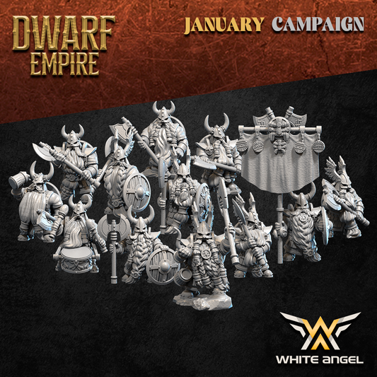 Dwarf Empire Master Beards | White Angel 28/32mm Fantasy Wargaming Miniatures