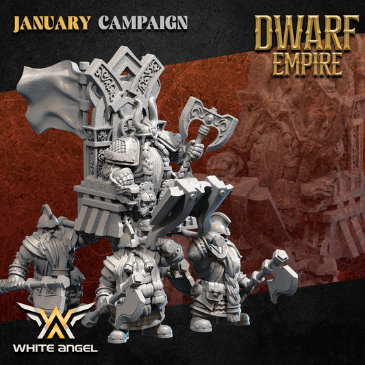 Dwarf Empire Great King | White Angel 28/32mm Fantasy Wargaming Miniatures