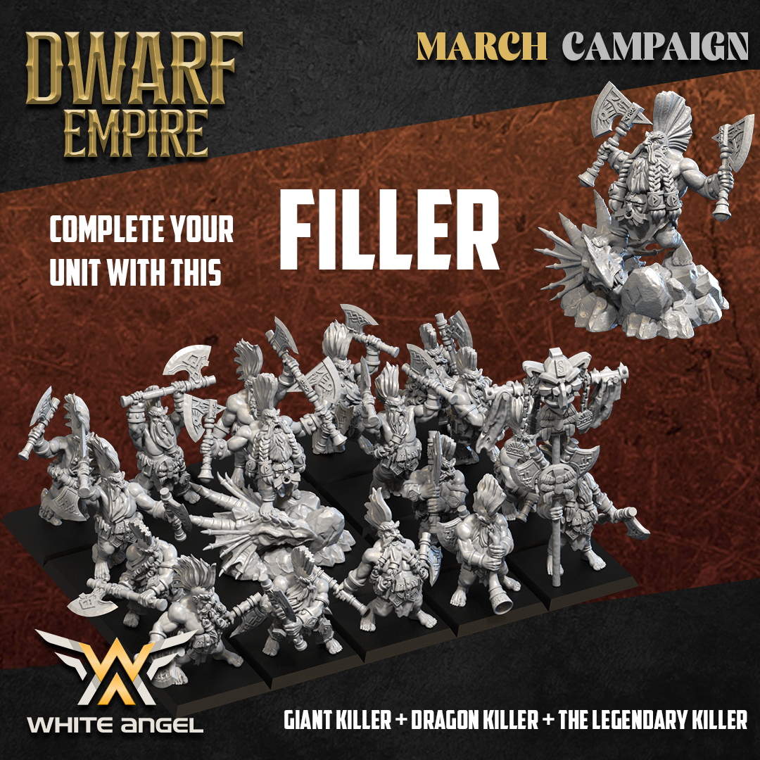Dwarf Empire The Legendary Killer | White Angel 28/32mm Fantasy Wargaming Miniatures