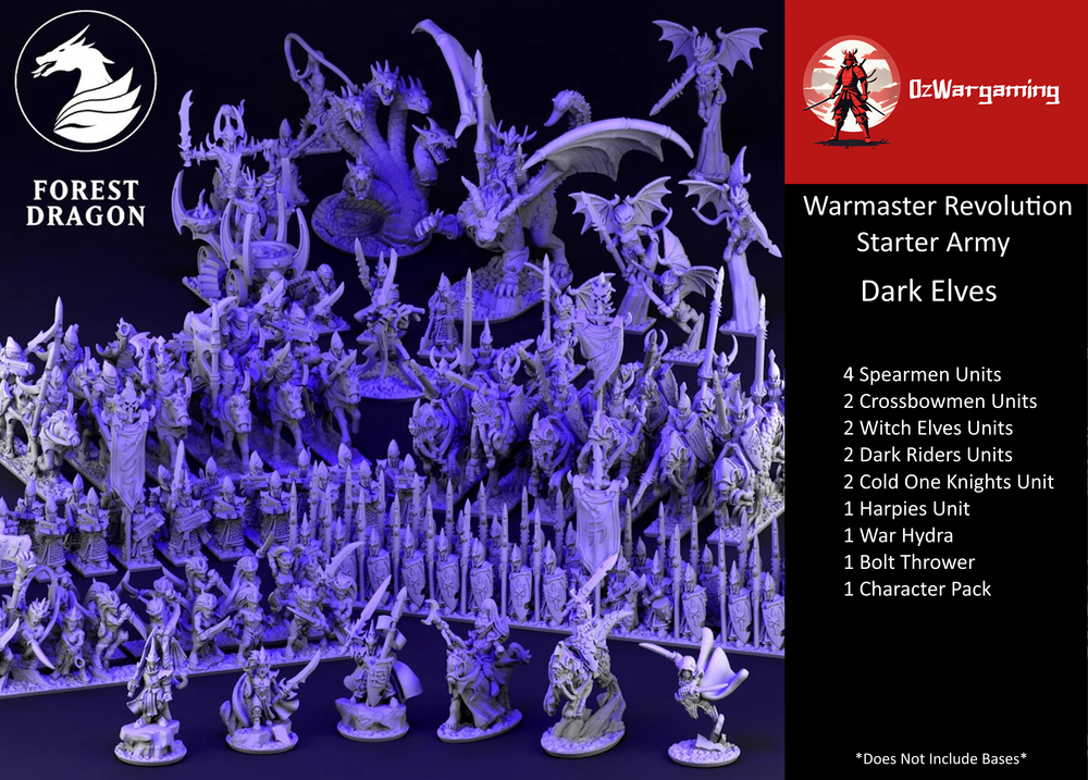 Dire Elf Army Bundle | Forest Dragon 10mm Fantasy Wargaming Miniatures