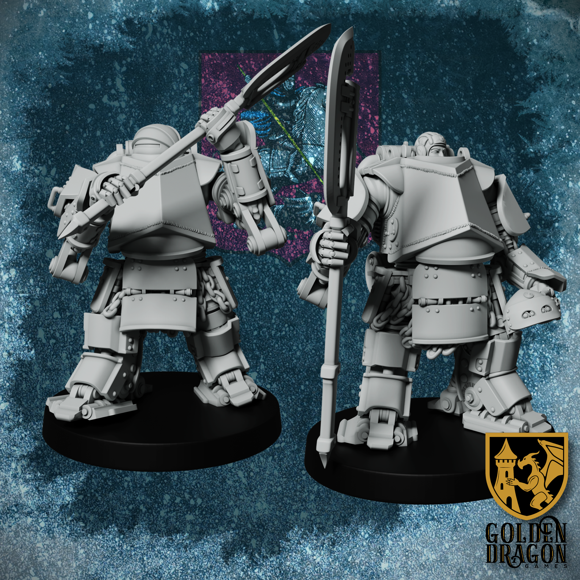 Russian Empire SB-24 ’Druzhina’ Battlesuits | Golden Dragon Games Weird WW2 Role Playing Miniatures